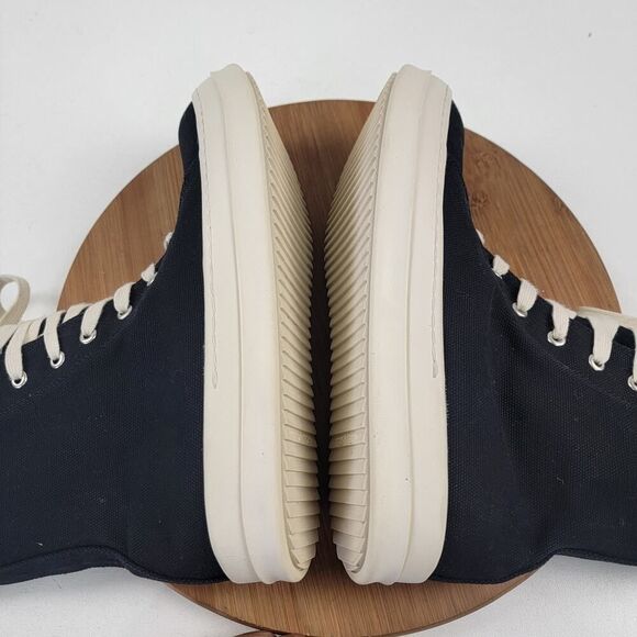 Rick Owens DRKSHDW High Top Sneakers Men's Shoe Sz EU 41 US 8 Italy Side Zip Up - Picture 8 of 16